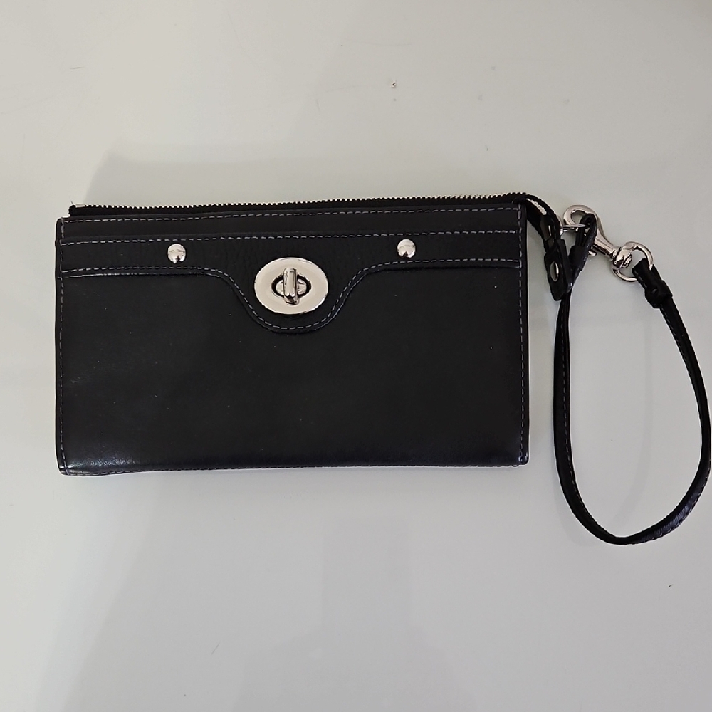 Coach Authentic VTG Black Leathr Wallet Wristlet